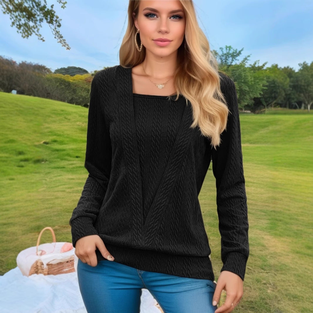 Damen Pullover mit Zopfmuster R&B