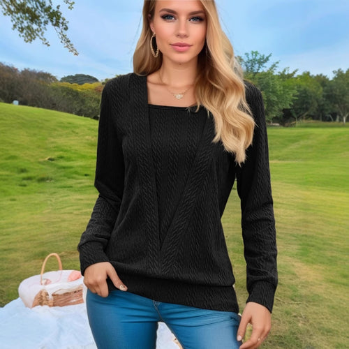 Damen Pullover mit Zopfmuster R&B