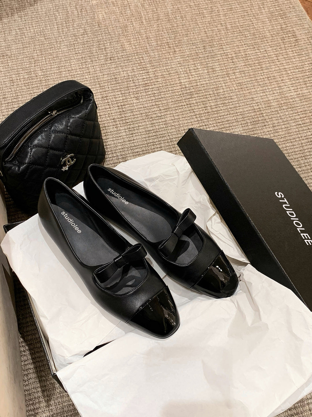 Damen Ballerinas mit dekorativem Schleifenakzent und glänzender Spitze R&B