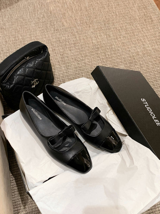 Damen Ballerinas mit dekorativem Schleifenakzent und glänzender Spitze R&B