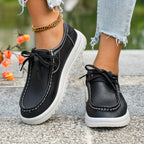 Damen Freizeit-Sneaker mit kunstlederner Optik und rutschfester Sohle R&B