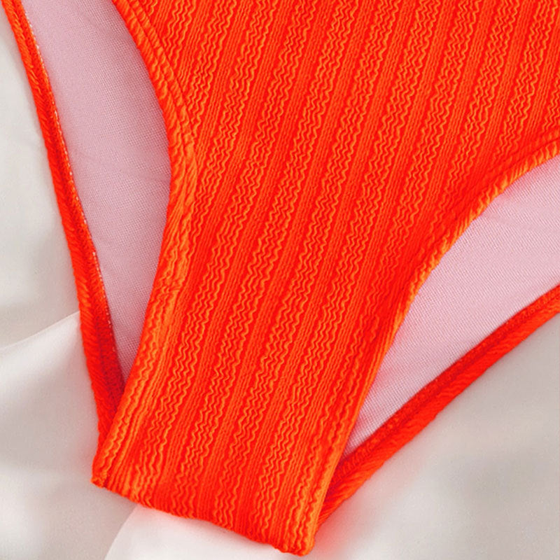 Damen Hochtaillierter Bikini mit innovativen Schnallelementen
