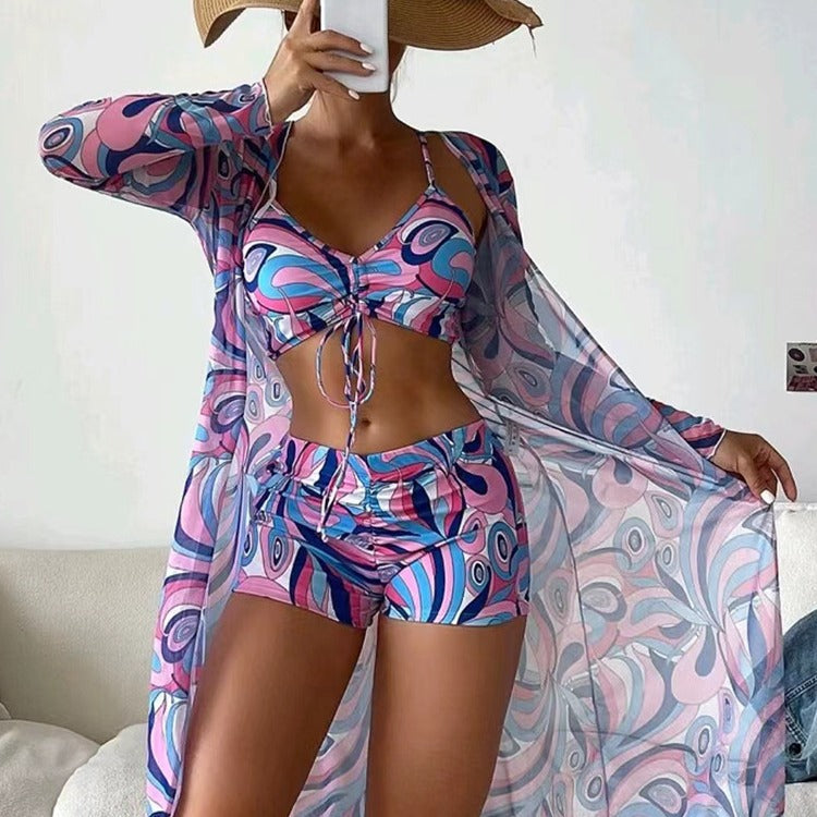 Damen Strandsetter-Set mit modischem Wickeldesign R&B