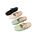 Damen elegante Ballerinas mit zierlicher Schleifenverzierung und funkelnden Akzenten R&B