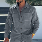 Herren Fleecejacke mit strukturiertem Design und praktischen Taschen R&B