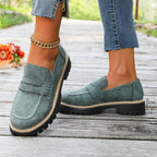 Damen Slipper im eleganten Mokassin-Stil mit rutschfester Profilsohle R&B