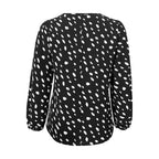 Damen Bluse mit V-Ausschnitt und modernem Punktdesign R&B