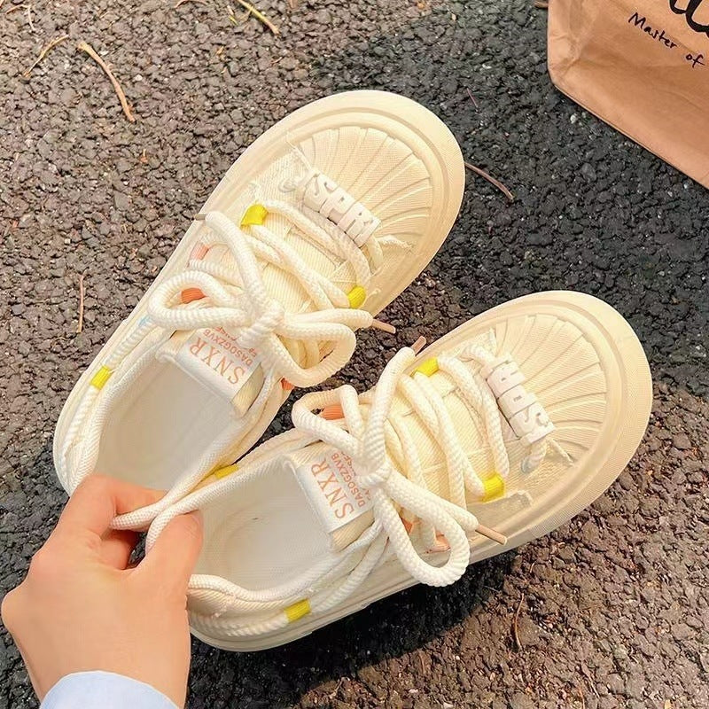 Damen Sportliche Freizeit-Sneaker mit elastischen Schnürsenkeln und atmungsaktivem Obermaterial
