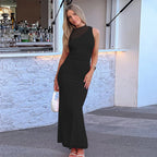 Damen Elegantes Figurumspielendes Maxikleid mit raffinierten Raffungseffekten