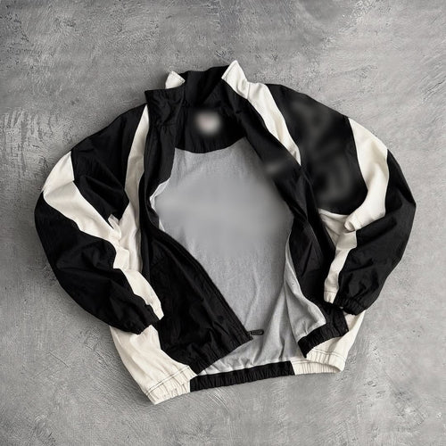 Unisex nan atmungsaktive leichte Wind- und Trainingsjacke mit Netzfutter, Stehkragen und elastischem Saum R&B