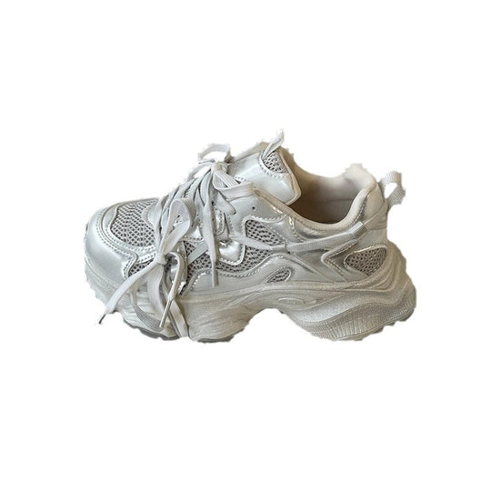 Damen Sportliche Chunky Sneakers mit atmungsaktivem Mesh-Obermaterial und dicker Sohle R&B