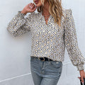 Damen Elegant geschnittene Bluse mit Rüschendetails und speziellem Muster