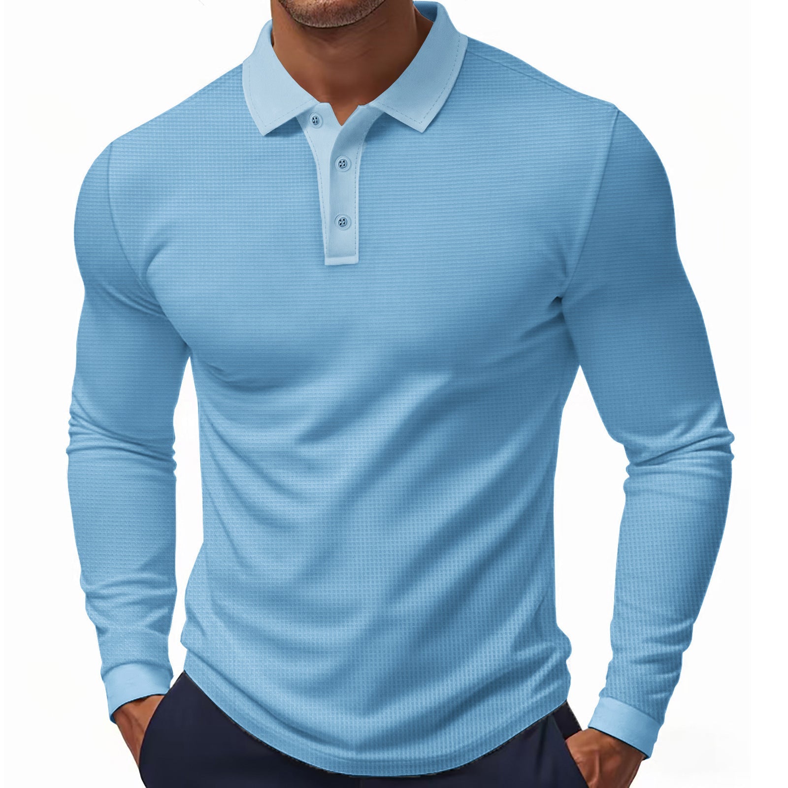 Herren Langarm Polohemd R&B