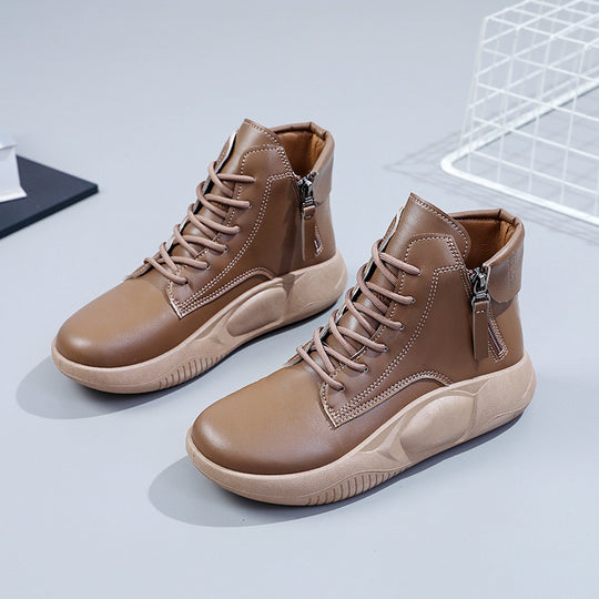Damen modische High-Top Sneakers mit seitlichem Reißverschluss R&B