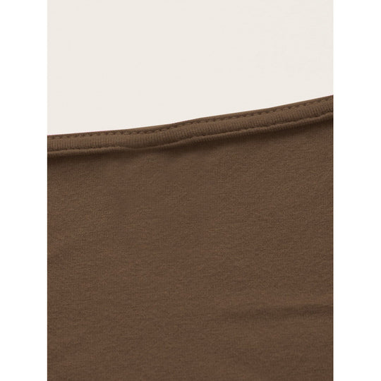 Damen Einseitig drapiertes Crop-Top mit Bindegürtel R&B