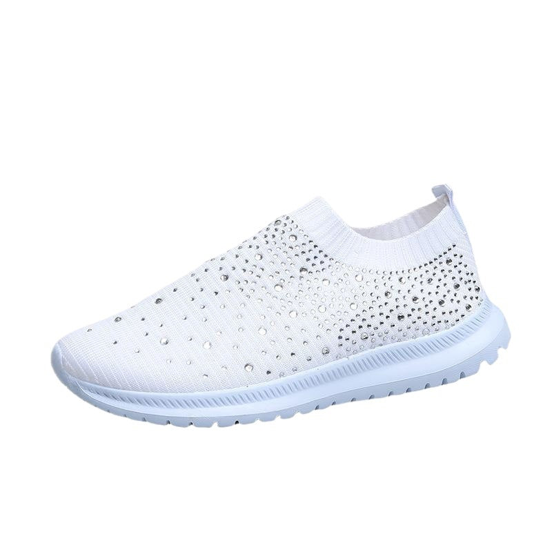 Damen Sneaker mit funkelndem Strass und flexiblem Schnitt R&B