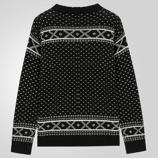 Herren Gemusterter Pullover mit klassischem Norweger-Muster R&B