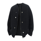 Damen Strickjacke mit hohem Kragen und dezenten Knopfdetails