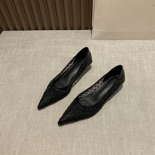 Damen Slingback Pumps mit transparentem Netzdesign R&B