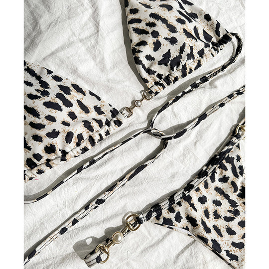 Damen Triangel-Bikini mit modischen Kettendetails R&B