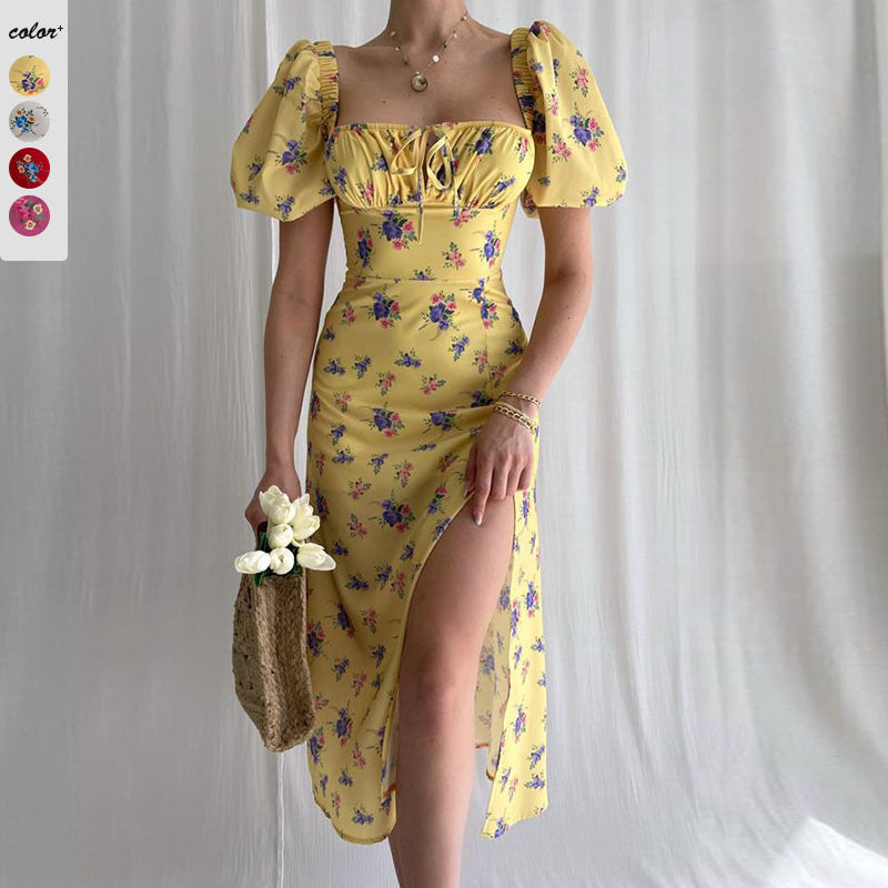 Damen Elegantes und verspieltes Blumenkleid R&B