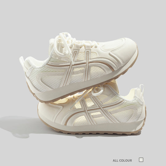 Damen Sportliche Sneakers mit atmungsaktiver Mesh-Oberfläche und rutschfester Sohle R&B