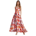 Damen Maxikleid mit elegantem floralem Schnitt R&B