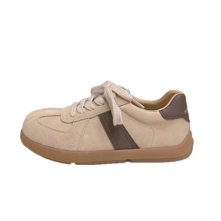 Damen Sneakers aus hochwertigem Wildleder mit modischem Farbakzent