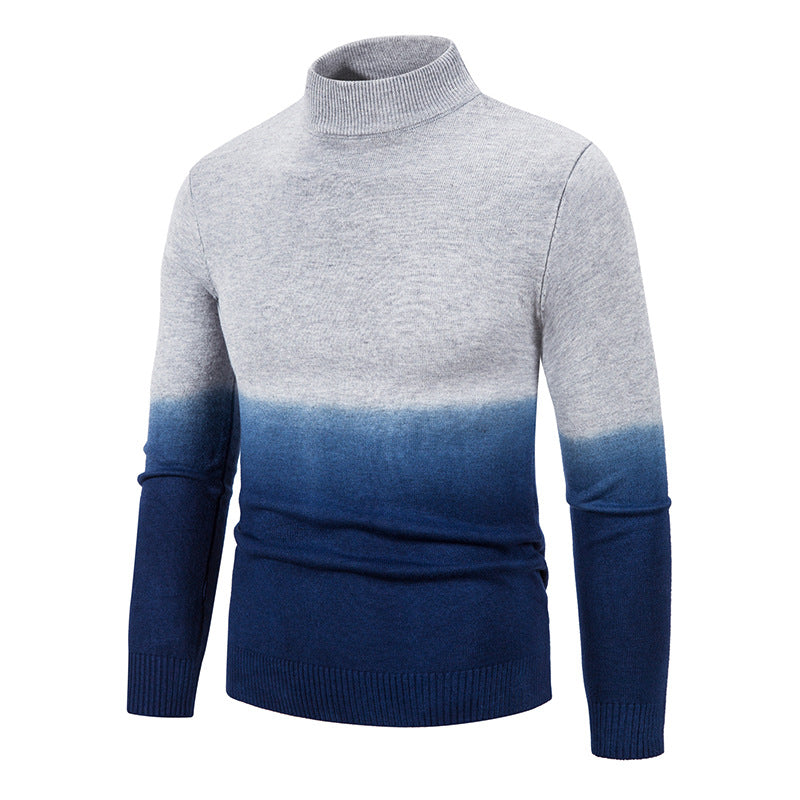 Herren Rollkragenpullover mit stilvollem Farbverlauf