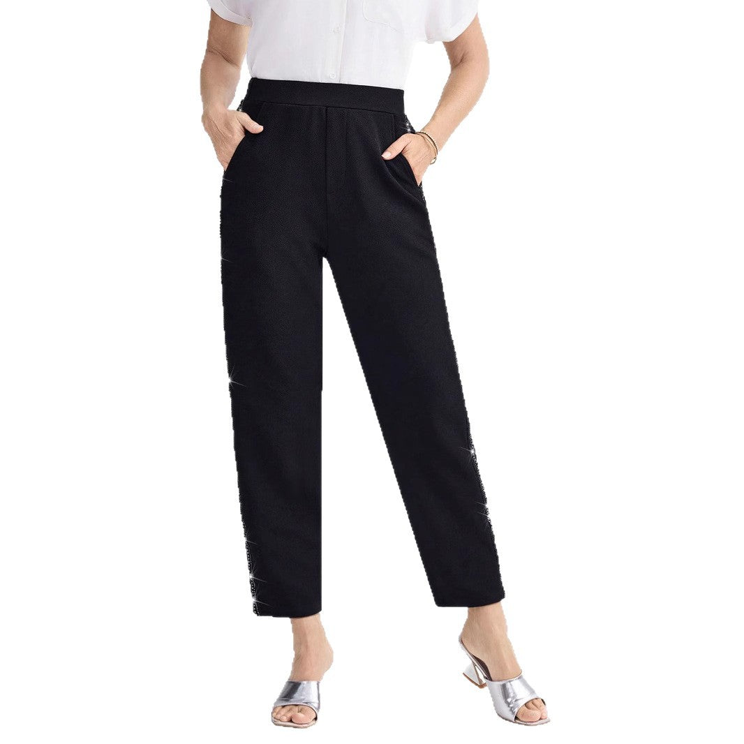 Damen Elegante und bequeme Hose mit seitlichen Taschen
