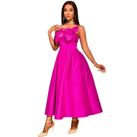 Damen A-Linien Kleid mit floralem Akzent R&B