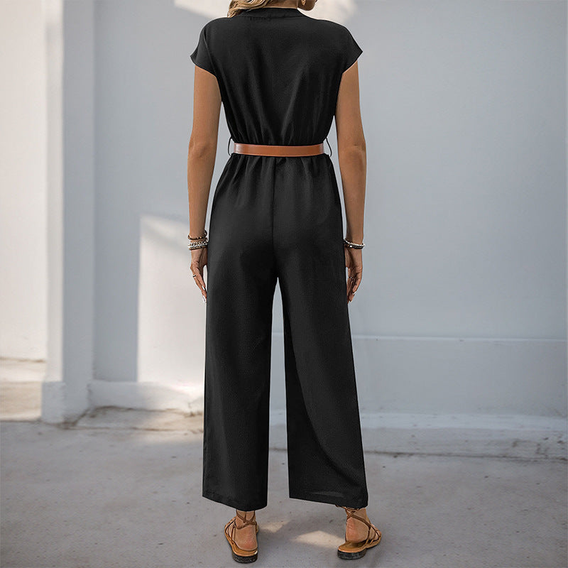 Damen Jumpsuit mit weichem Material und tailliertem Schnitt R&B
