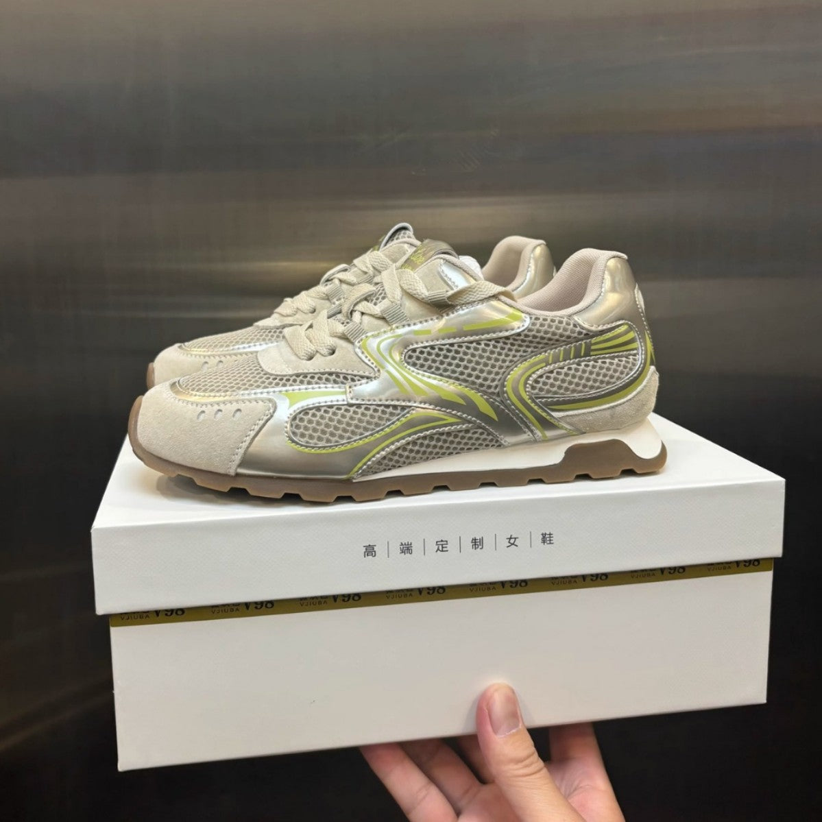 Damen Trendige Sneakers mit atmungsaktivem Mesh-Obermaterial und komfortabler Dämpfung R&B