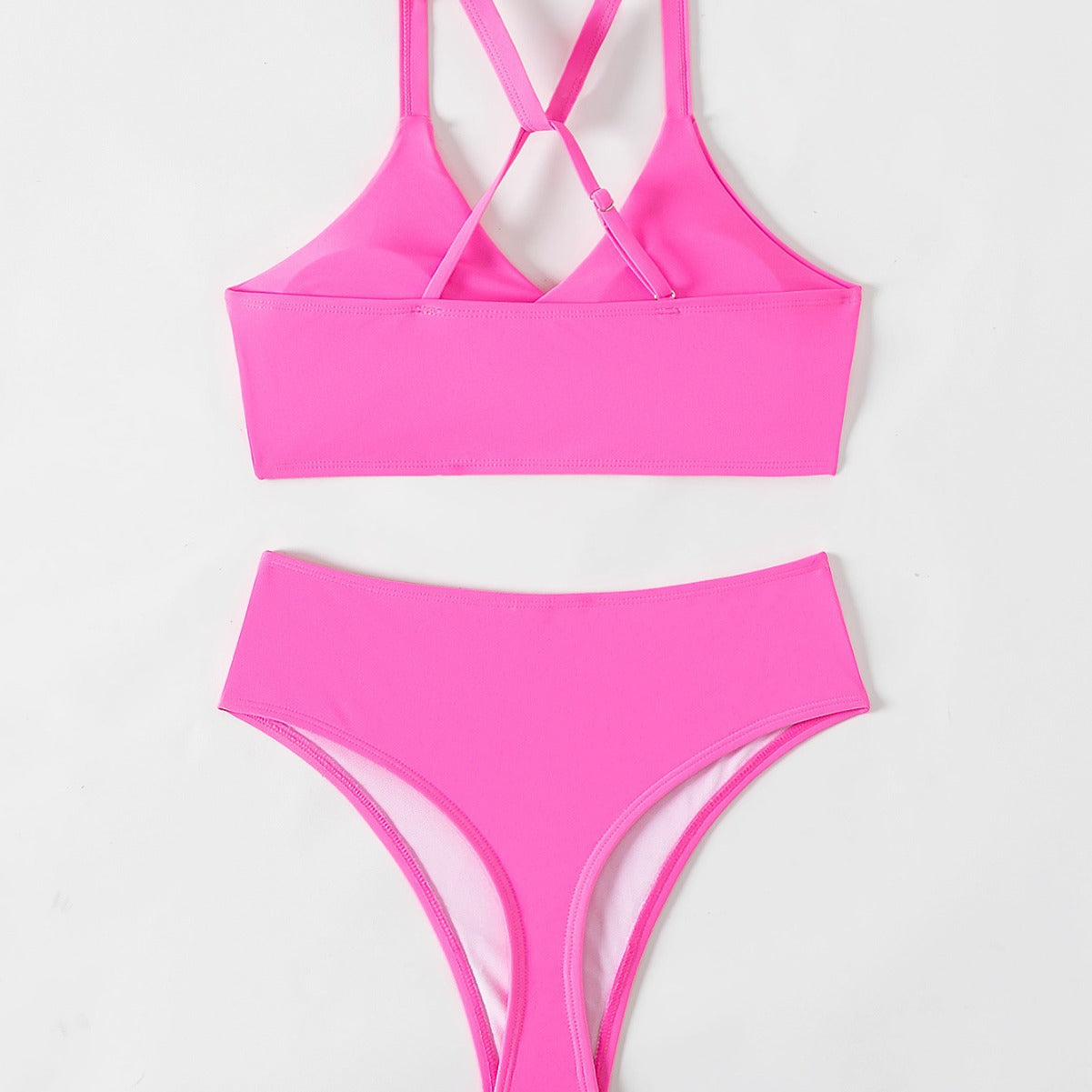Damen Bikini-Set mit stylischem Sportoberteil und hochgeschnittenem Slip R&B