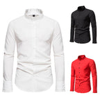 Herren Elegantes Langarmhemd mit Rüschendetails R&B