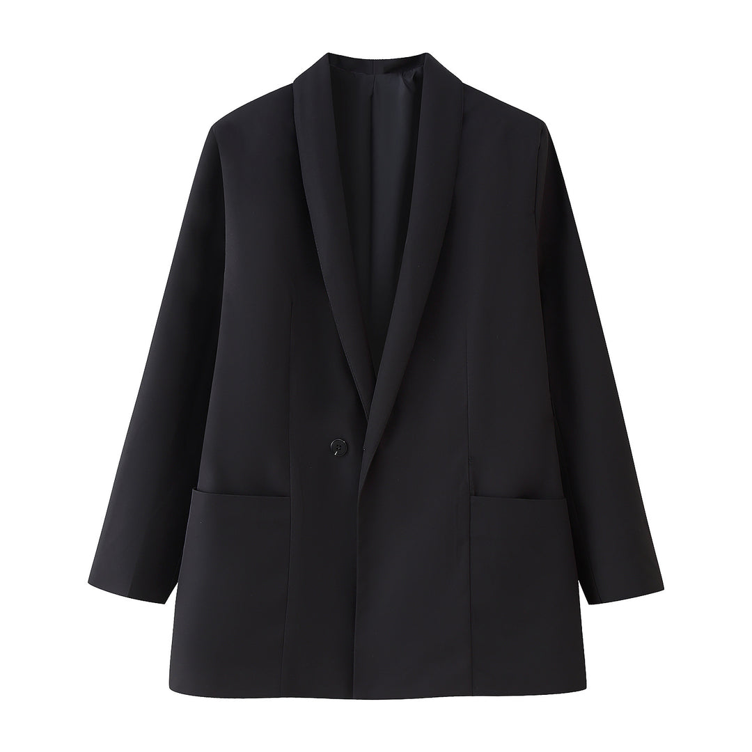 Damen elegante Blazerjacke mit Taschen und modernem Schnitt R&B