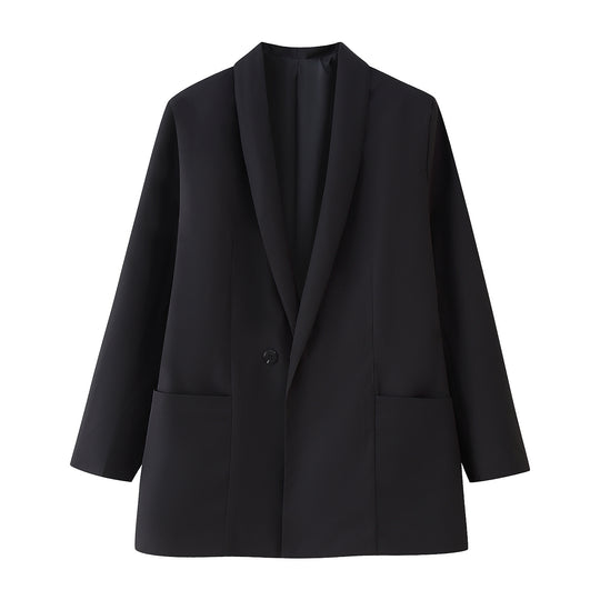 Damen elegante Blazerjacke mit Taschen und modernem Schnitt R&B