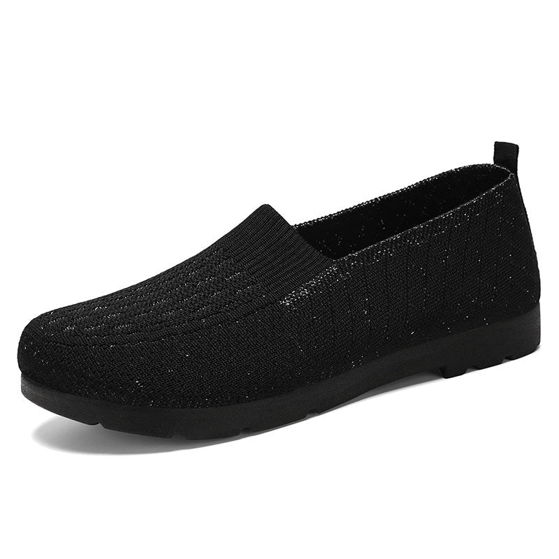 Damen Atmungsaktive Slip-On Freizeitschuhe mit flexiblem Strickdesign R&B