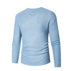 Herren lässiger Strickpullover mit V-Ausschnitt und luftigen Maschen R&B