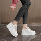 Damen Plattform Sneakers mit schockabsorbierender Sohle und atmungsaktiver Innenausstattung R&B