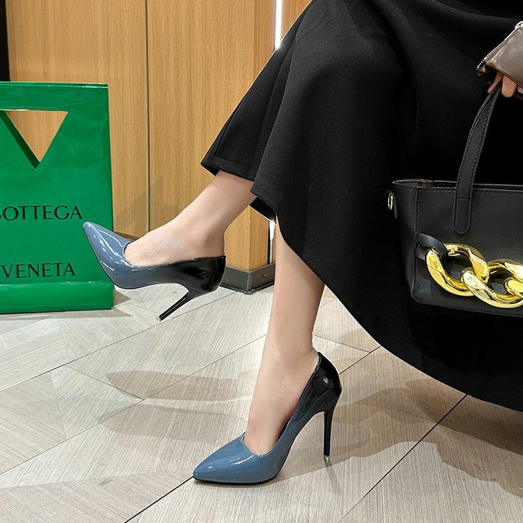 Damen elegante Spitzen-High Heels mit funkelndem Effekt