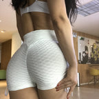 Damen Hochtaillierte Sportshorts mit strukturiertem Design