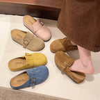 Damen Komfortable Slipper mit elegantem Schnallenverschluss R&B
