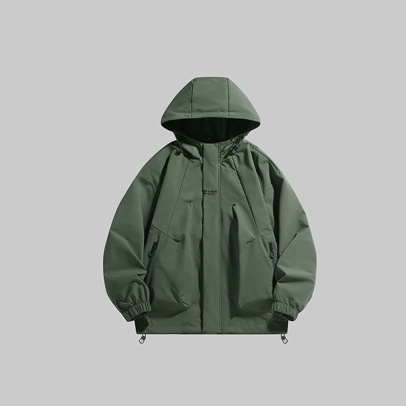 Herren multifunktionale Winterjacke mit isolierendem Fleecefutter und verstellbarer Kapuze R&B