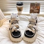 Damen Komfortable Chunky Sandalen mit verstellbaren Riemen und dämpfender Sohle