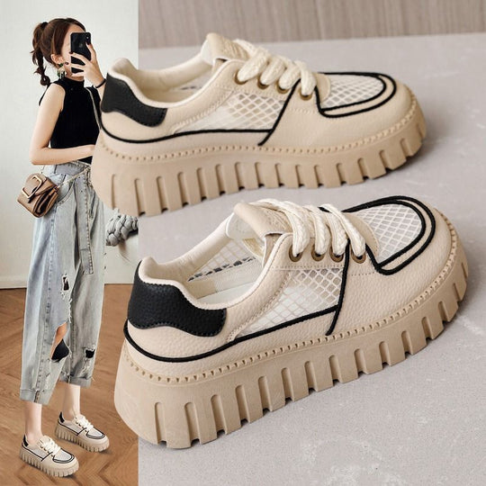 Damen modische Lifestyle-Sneaker mit texturiertem Obermaterial und dämpfender Sohle R&B