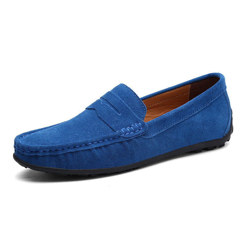 Herren nan eleganter Wildleder-Loafer mit handgenähter Moccasinnaht und rutschfester Gummiprofilsohle R&B