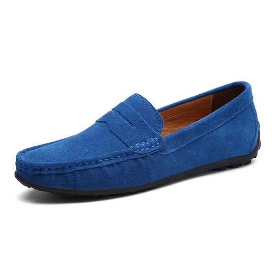 Herren nan eleganter Wildleder-Loafer mit handgenähter Moccasinnaht und rutschfester Gummiprofilsohle R&B