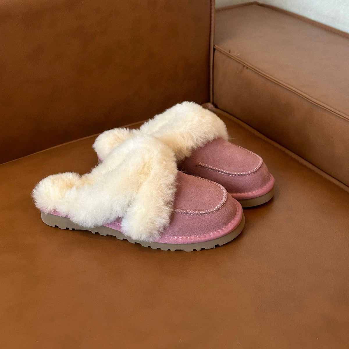 Damen Flauschige Clogs mit weichem Innenfutter R&B