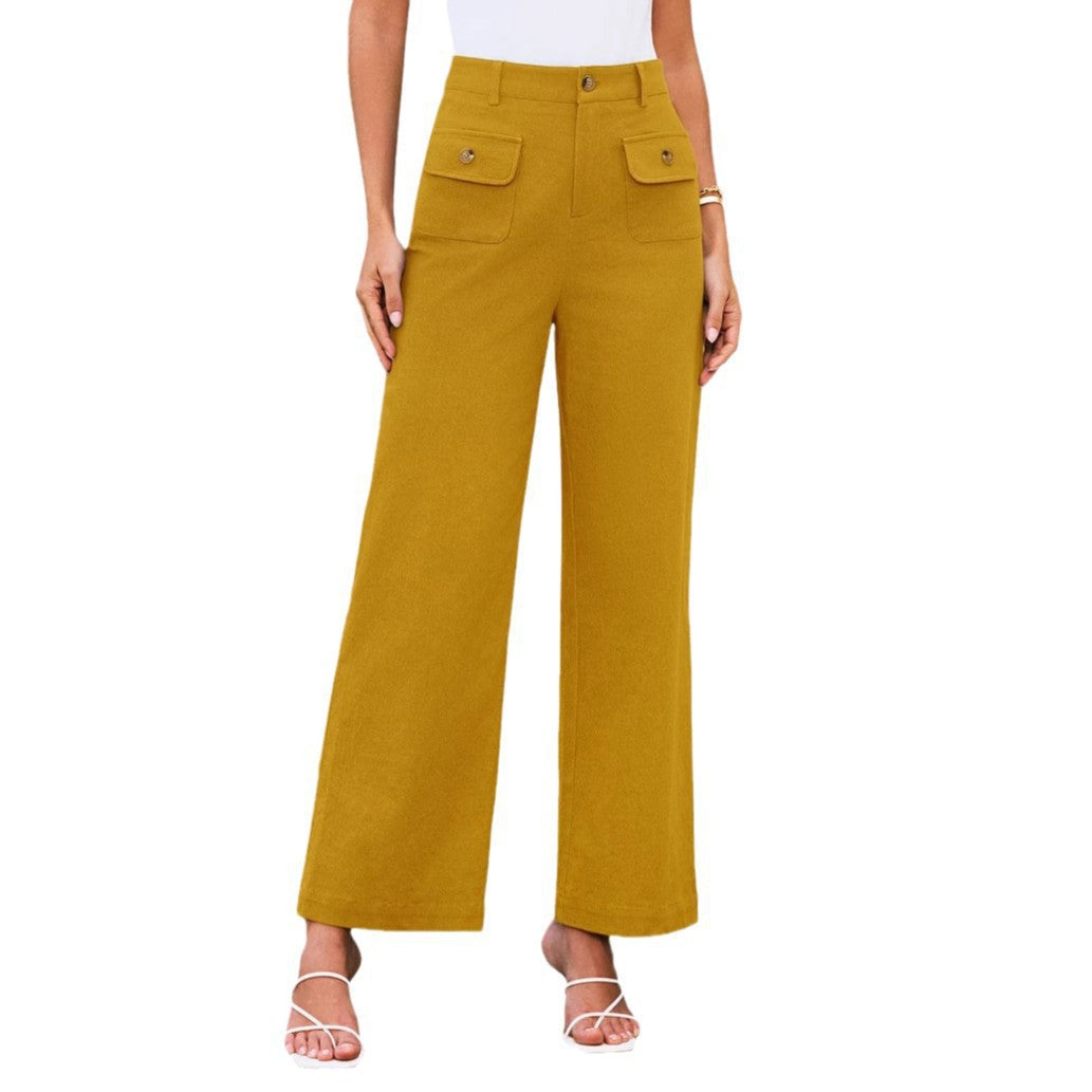 Damen weite Stoffhose mit praktischen Taschen R&B